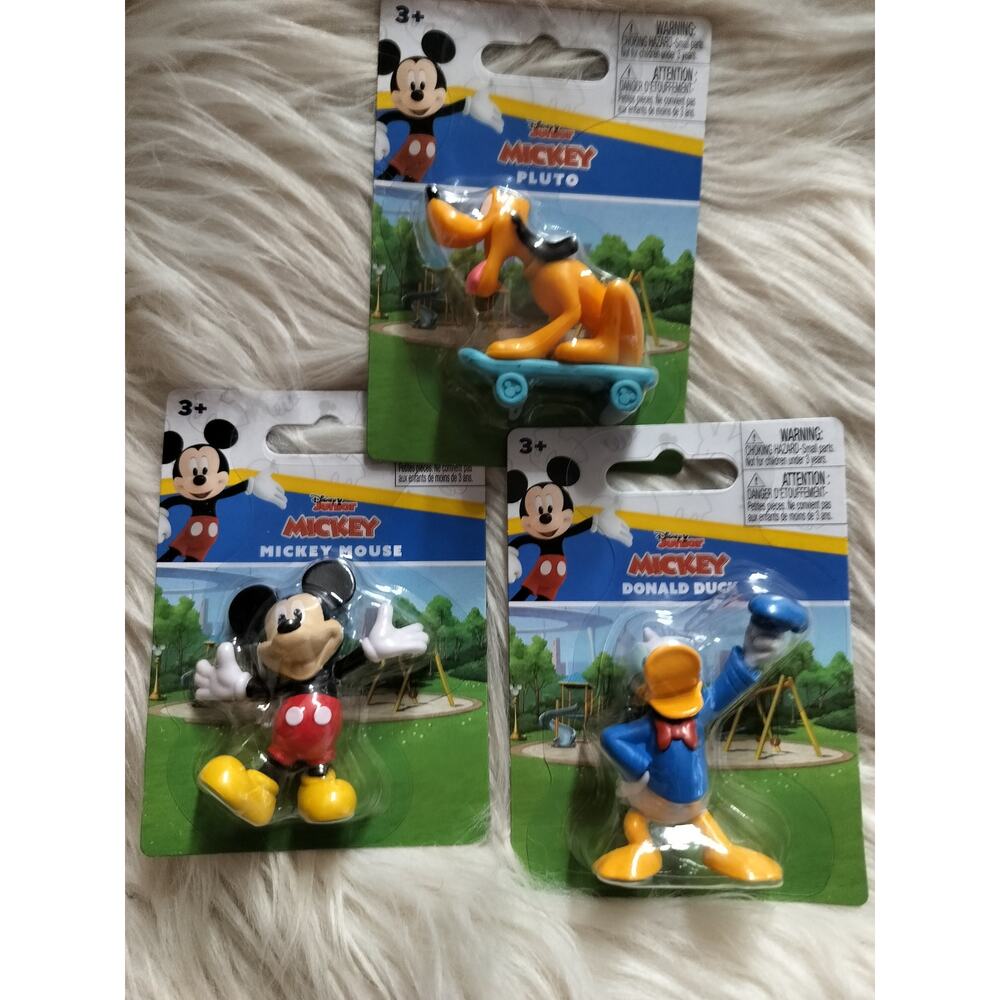 Just Play Set of 3 Disney Jr Mickey mini figure:Mickey Mouse, Pluto, Donald Duck